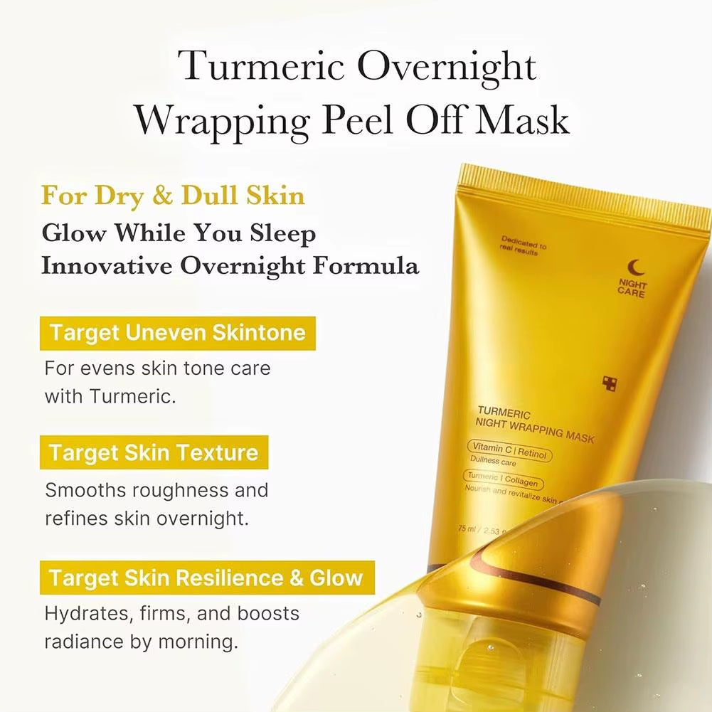 Medicube Peel-Off Mask Turmeric VC Collagen Peel Mask with Brush Improve Dullness Oil Control Hydrating Moisturizing Brightening