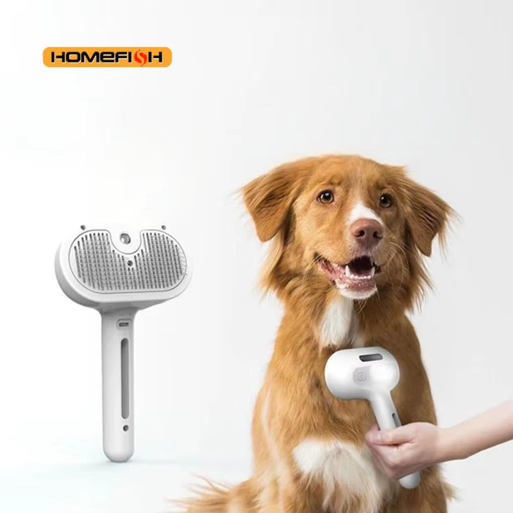 Steam Spray Dog Grooming Brush Unique Steam Brush for Dogs Luxury Grooming Brush Dog Steam Brush