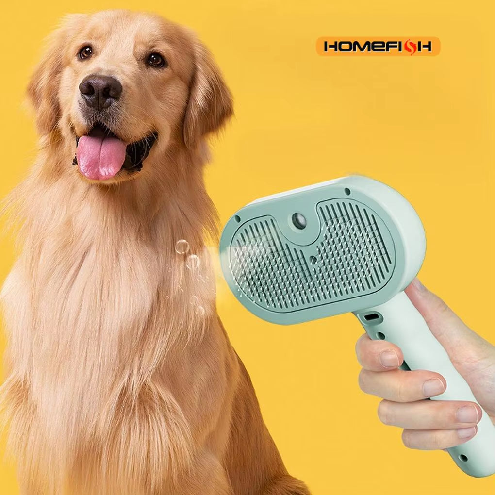 Steam Spray Dog Grooming Brush Unique Steam Brush for Dogs Luxury Grooming Brush Dog Steam Brush
