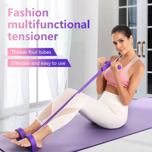Fitness Resistance Band Foot Pedal Abdominal Exercise Auxiliary Thin Belly Leg Fitness Home Gym Equipment Women Six Rope Stretch